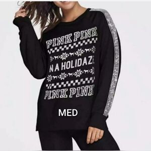 Sz Med VS PINK Christmas In A Holidaze Campus Bling Tee.